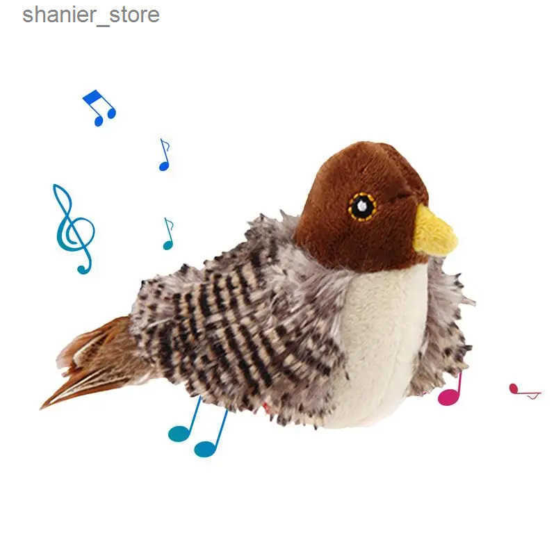 Cat Interactive Electronic Toys Simulated flying bird toy for cats interactive cat feather toy indoor cat sound flip motion bird and kitten toy L24091