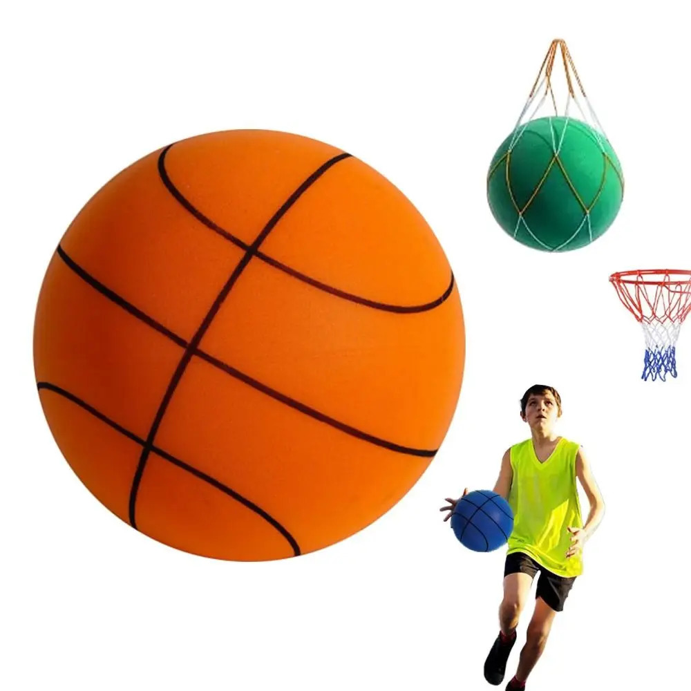 Silent Basketball Indoor Training Squeezable Mute Bouncing Pu Low Noise Ball For Various Activities 241120