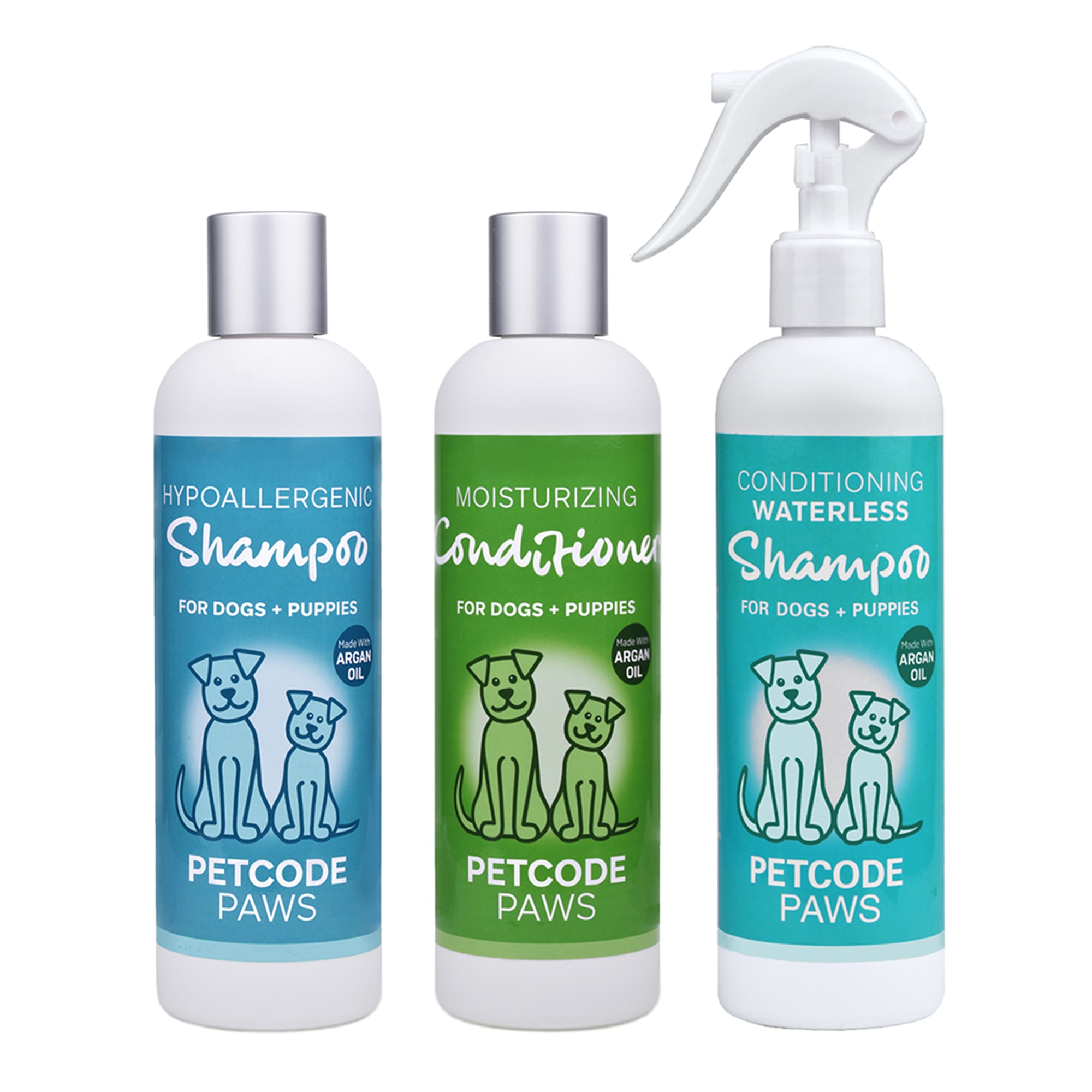 Petcode Paws Dog & Puppy Grooming Trio Set, 10.14 fl. oz.