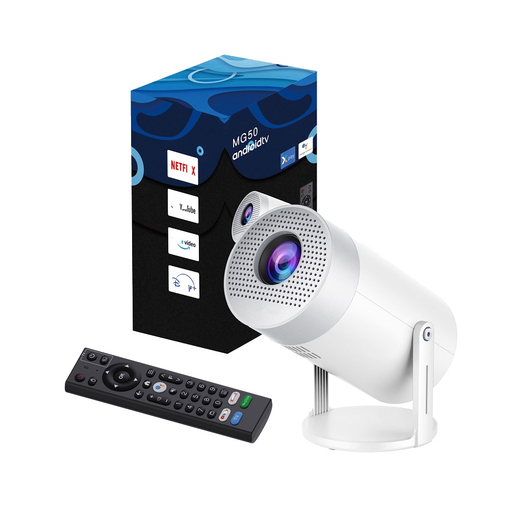 MG50 1G/8G ATV Smart Projector Android 9.0 Hi3751V352 Mali-G31 Dual band WiFi6 + BT5.0Module 720P MG50 LCD Smart Projector