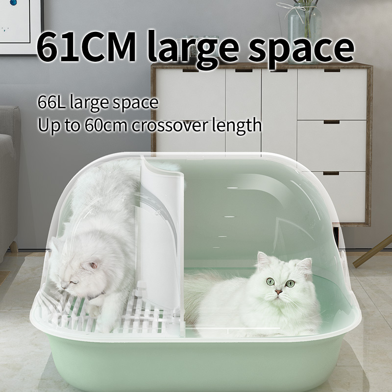 Cat Litter Box,Portable Cat Litter Box with Lid, Enclosed Litter Box Anti-Splashing and Easy Installation