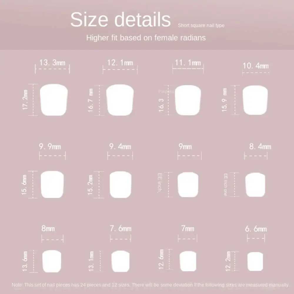24 pieces of black short circular fake nails with Y2K silver star design French fake nails with full cover detachable nail tip press nailW241125