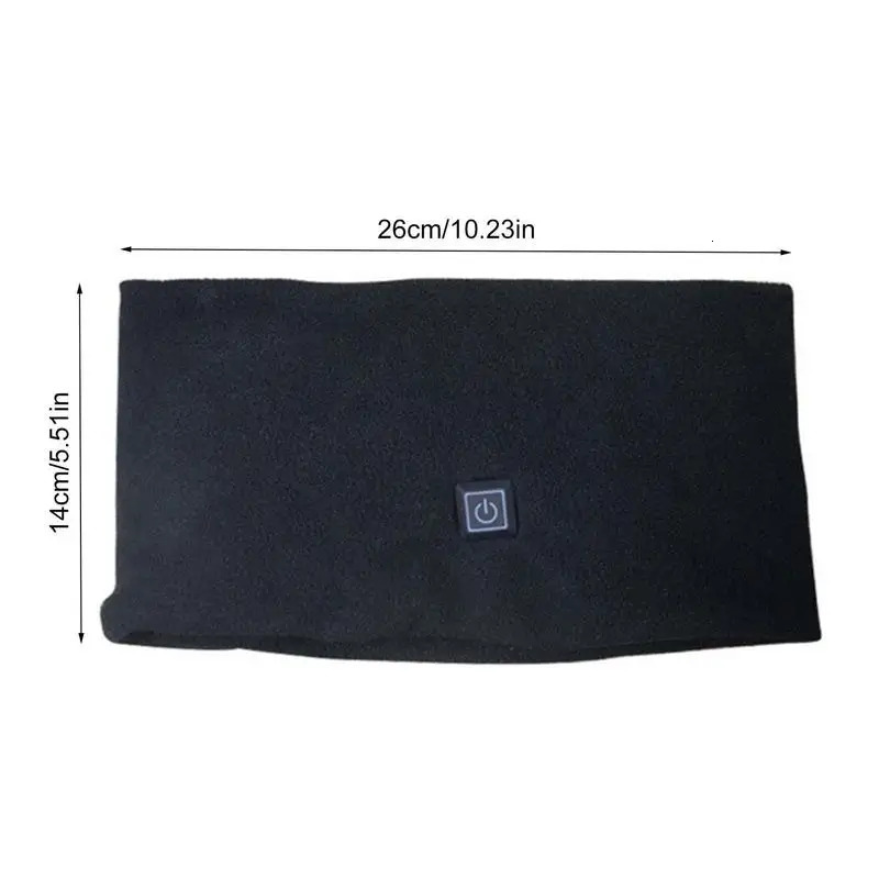 Usb Heating Scarf Neck Unisex Solid 3 Speed Fleece Bib Scarf Winter Snood Scarves Outdoor Keep Warm Scarf Ring Fashion 241125