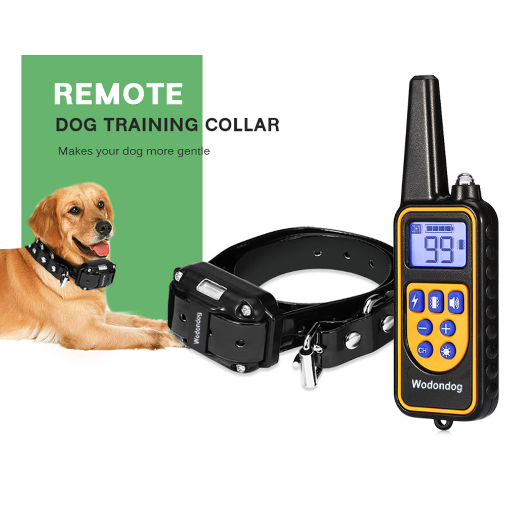 Wodondog 800 Yards Rechargeable Waterproof Remote Control Slave Dog Training Collar Device For Training Dog