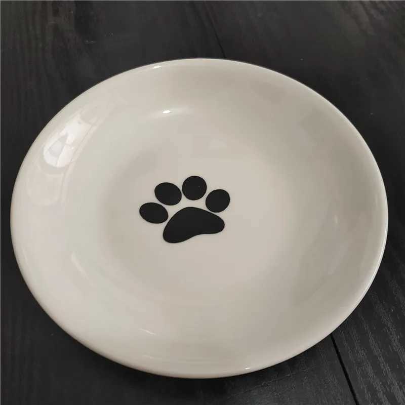 New Cute Patterns Ceramic Pet Bowl Cute Cat Bowl Food Basin Dog Pot Pet Eat Bowls Round Ceramic Bowls FeedersXJ241125