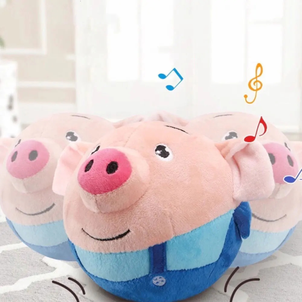 Puppy Ball Active Moving Pet Plush Toy Singing Dog Chewing Squeaker Fluffy Toy 241125