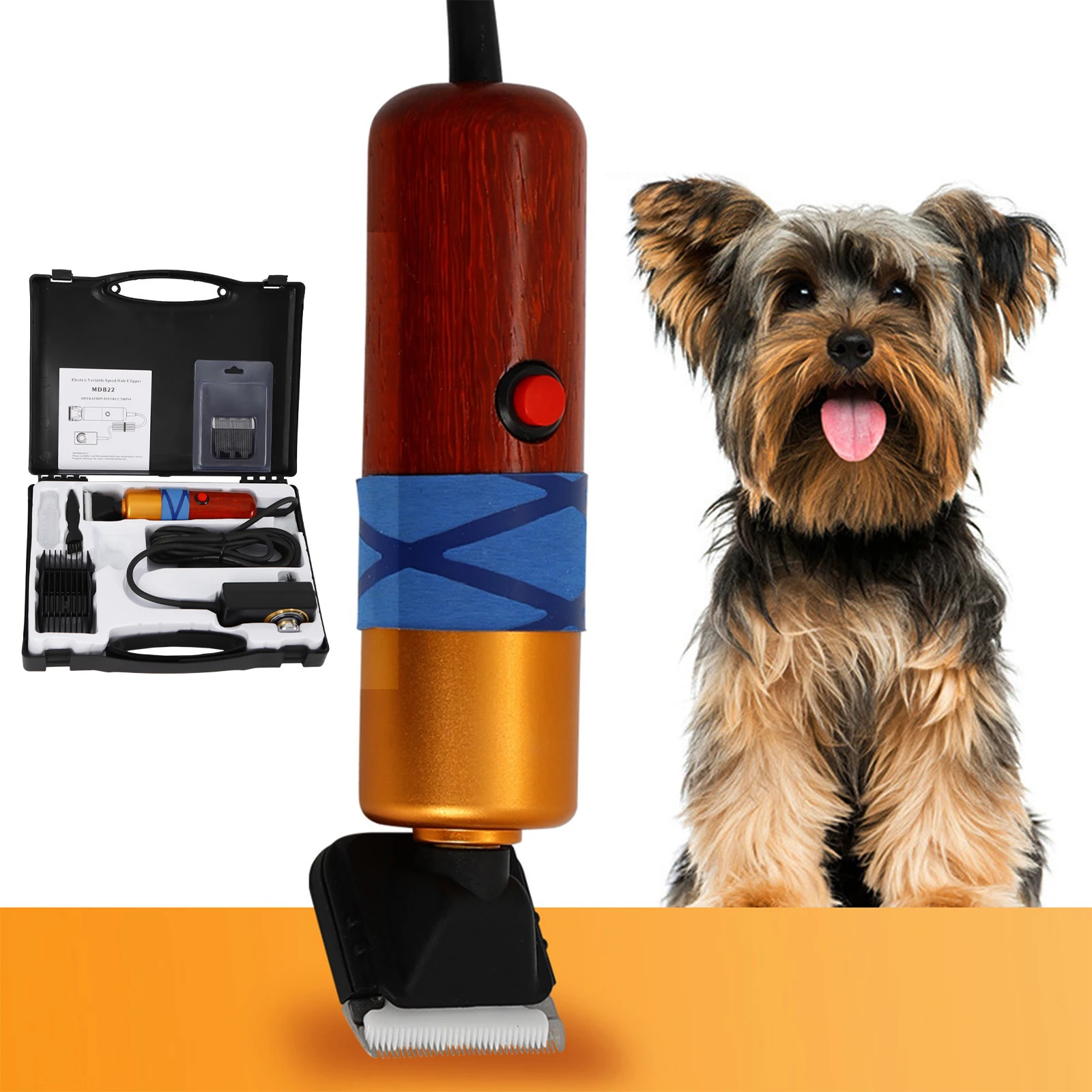Pet Hair Clipper Low Noise High-efficiency Professional Electric Variable Speed Hair Shearing For Sheep Dogs Cats Pet 241125