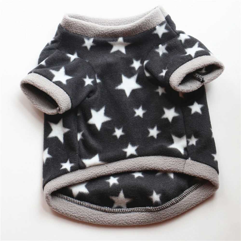 Winter Warm Pet Dogs Clothes Cute Printed Polar Fleece Pets Vest Coats Casual Home Puppy Clothing Soft Cats Dogs Pullover OutfitXJ241125