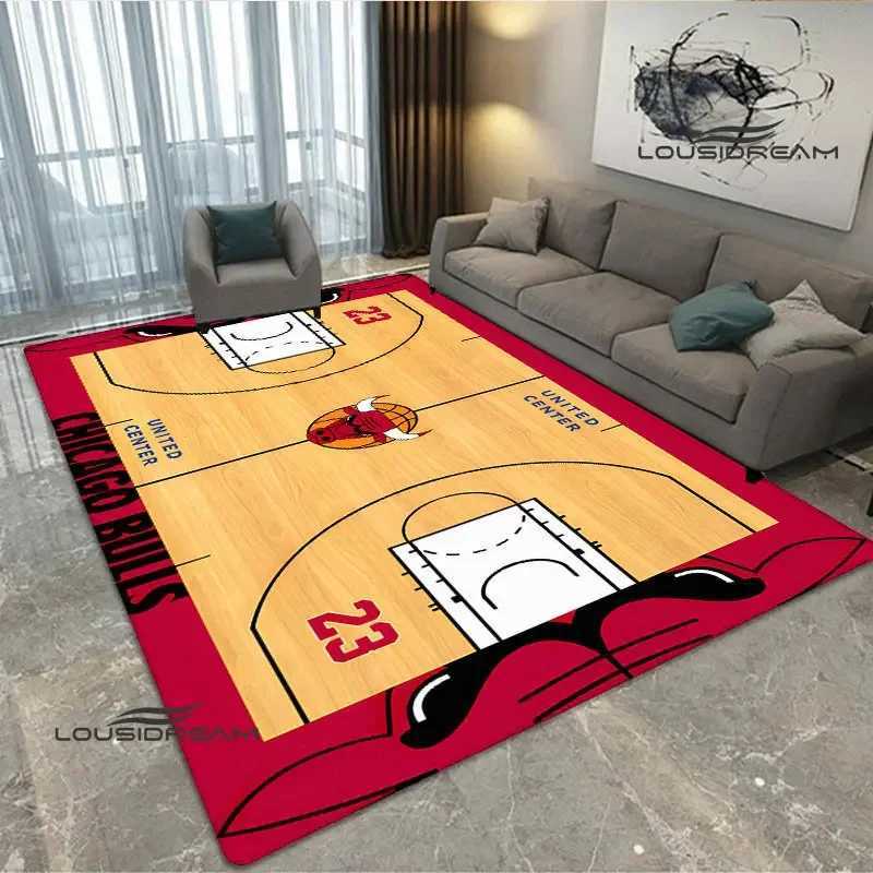 Carpets Basketball court printed carpet Living room bedroom carpet non -slip door pad area rug cute rug kawaii rug birthday gift L240910