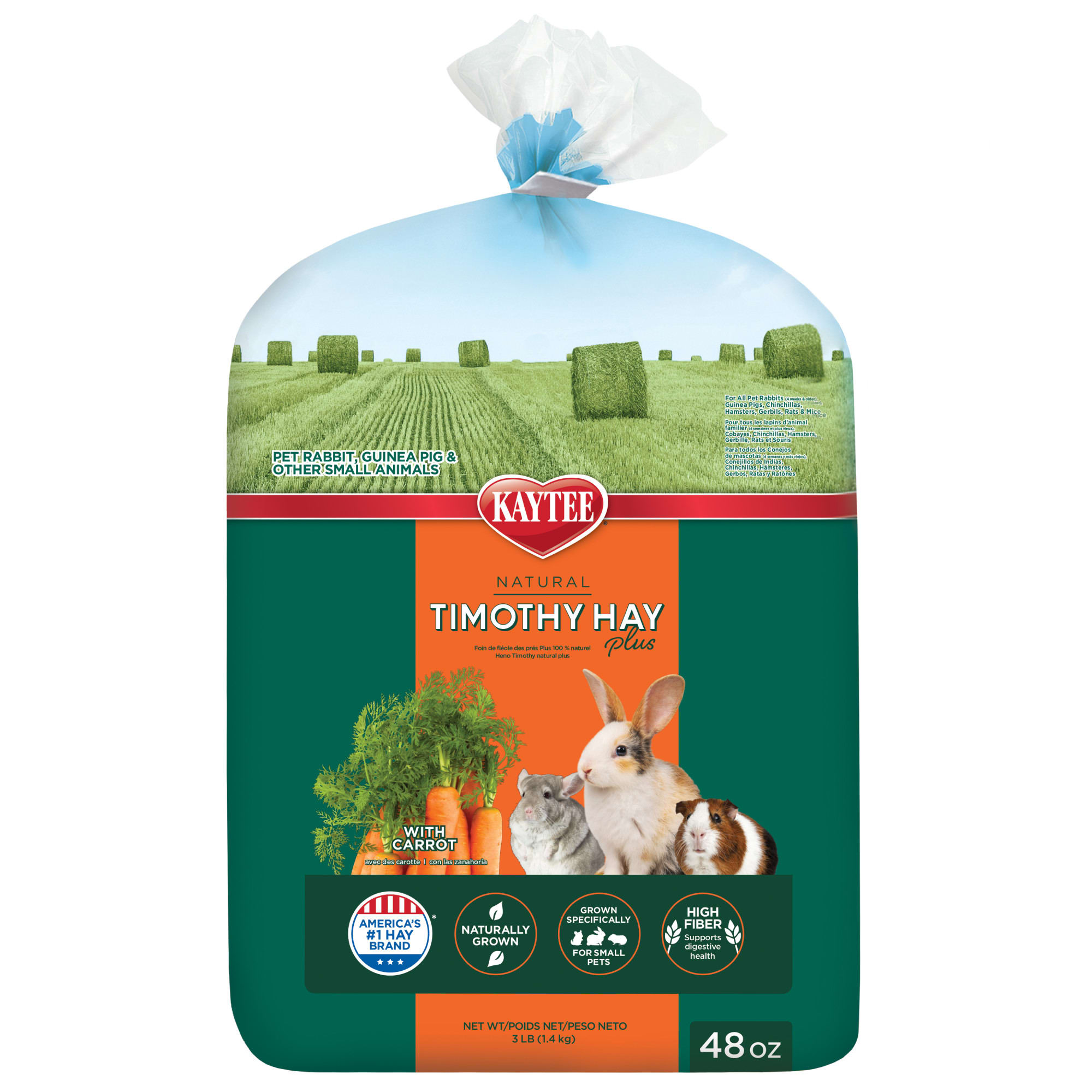 Kaytee Timothy Hay with Carrots, 48 oz.