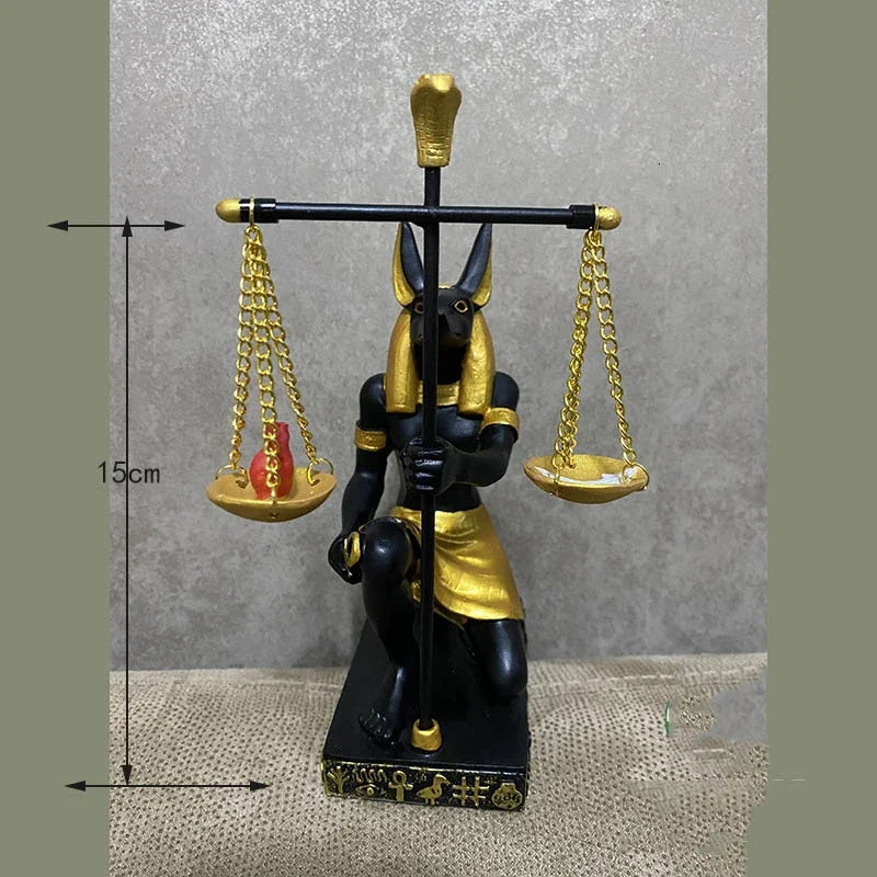 Aqumotic Ancient Egyptian Idols Dog of Egypt Jackal Statues Decoration Sculpture Quality Resin Ornaments Furniture for Display 241122
