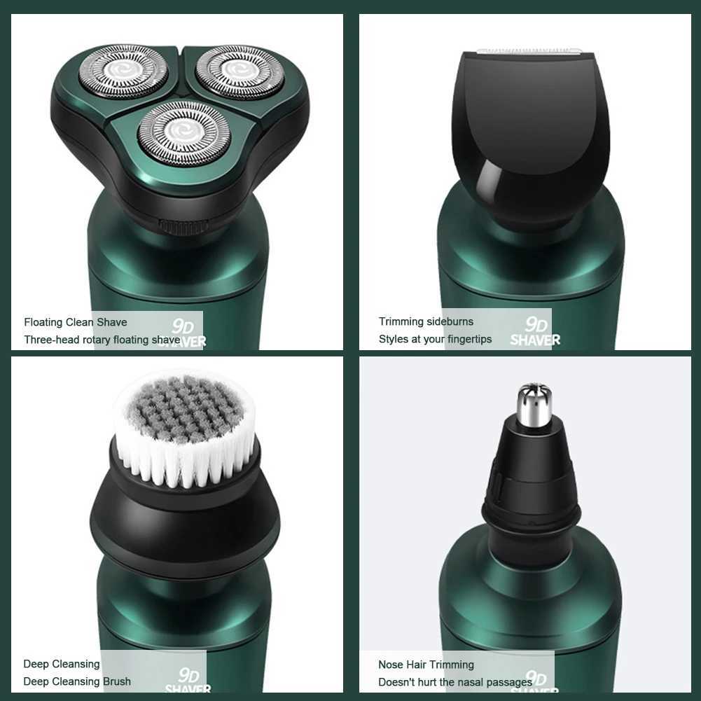 Men Rechargeable Shaver USB Charging Smart Razor with Digital Display Face Beard Trimmer Shaving Face Beard Razor Car Home RazorXJ241207