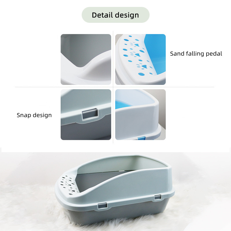 Pets Products Semi-closed Anti-Splash cat Toilet With Shovel Cat Litter Box