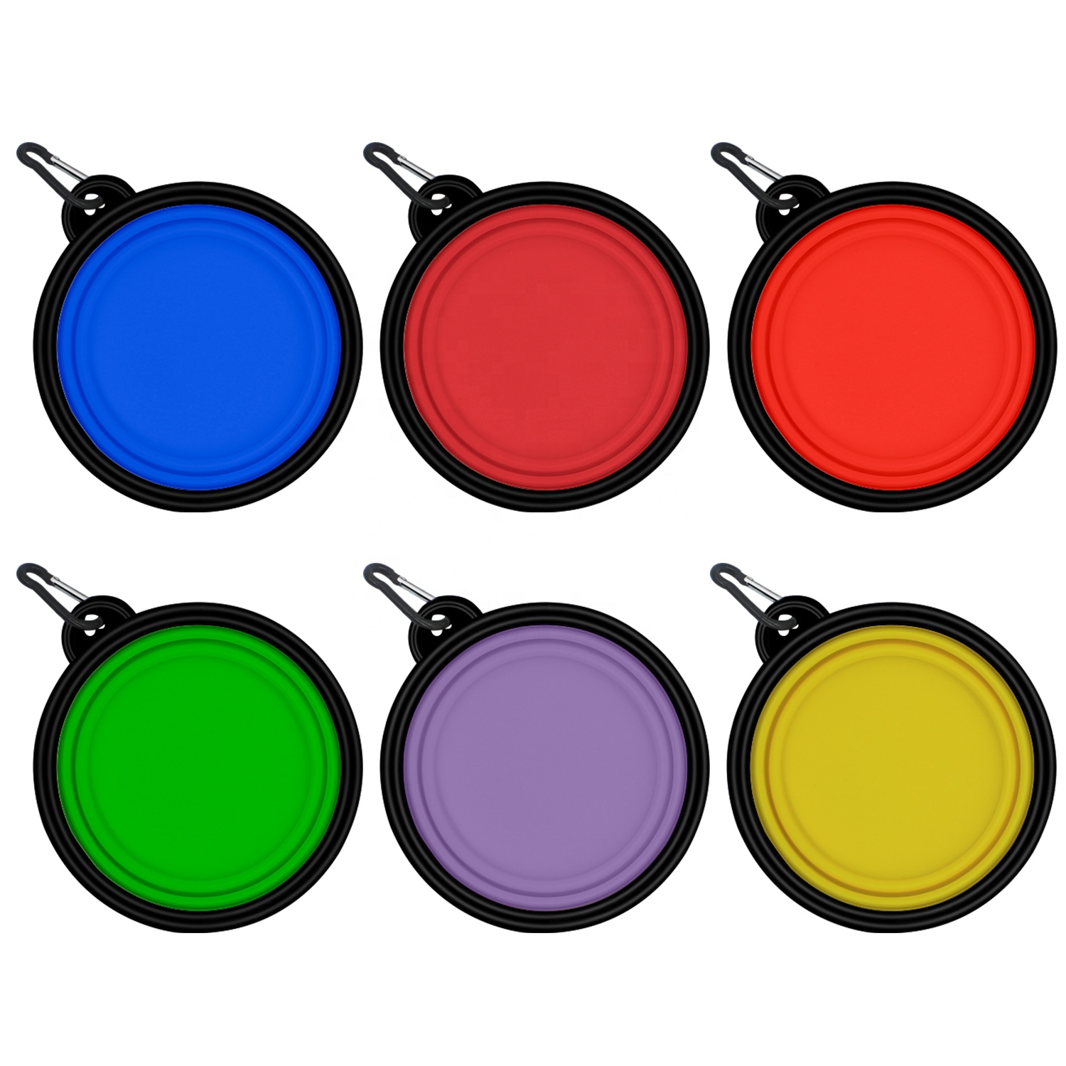 Pet Cat Dog Foldable Bowl Customized Color Logo Wholesale Silicone Dog Travel Bowl