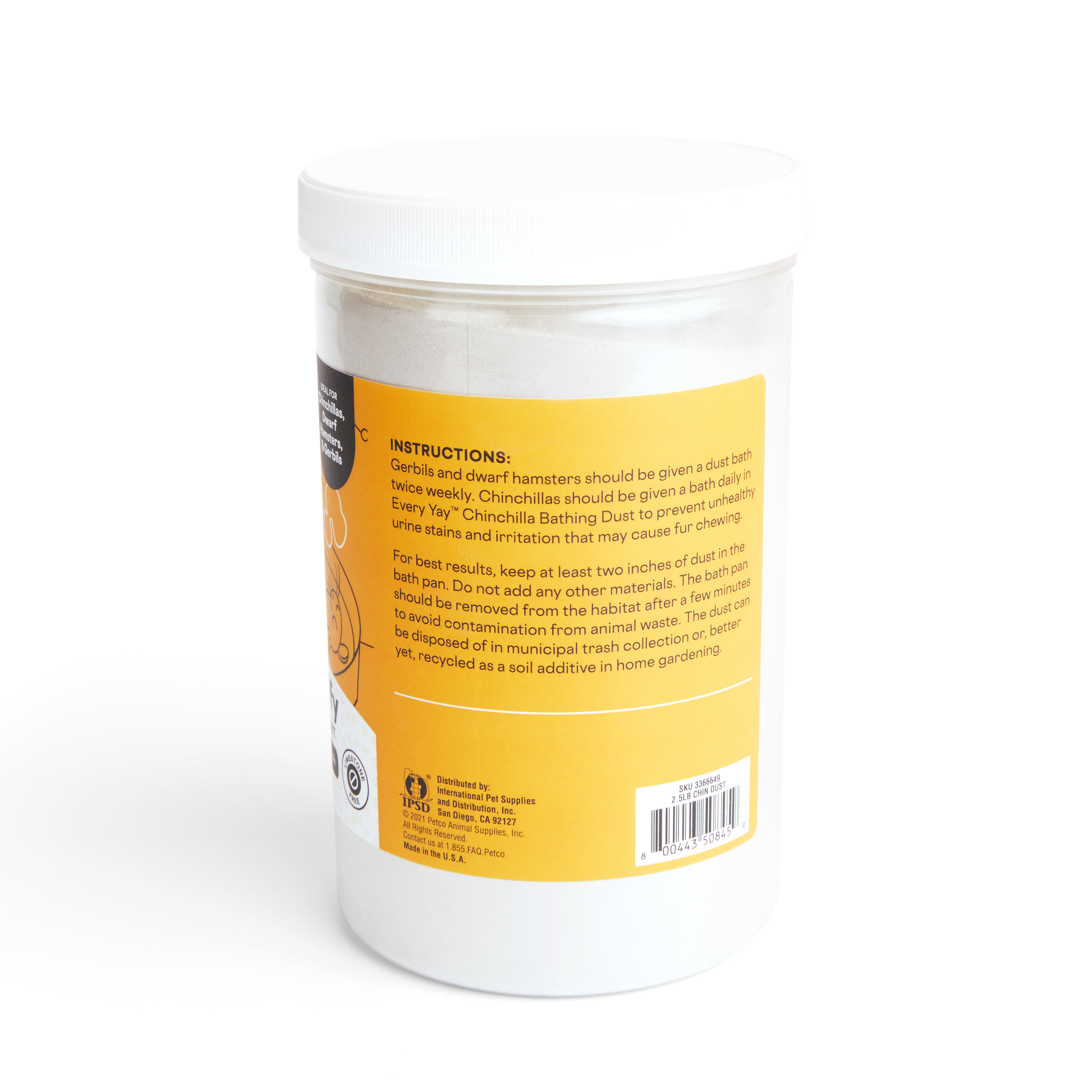 EveryYay Lookin' Spiffy Chinchilla Bath Dust for Small Animals, 2.5 lbs.
