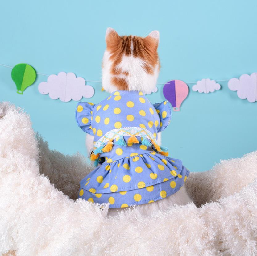 Summer Pet Clothes Dog Dress For Summer Princess Dog Wedding Dresses York Clothes For Dogs Skirts Pet Cat Dress