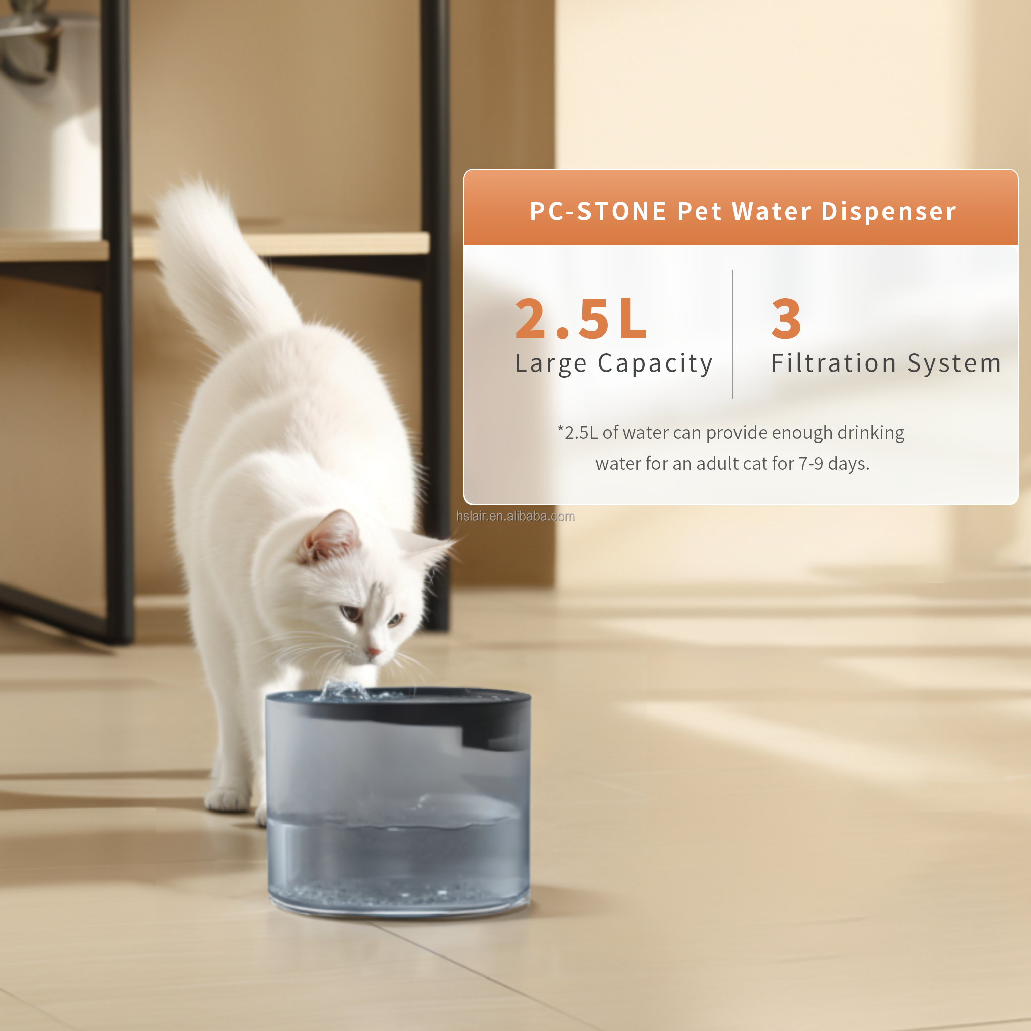 Pet Feeder Large Capacity Automatic 2 In 1 Design Pet Feeder Portable
