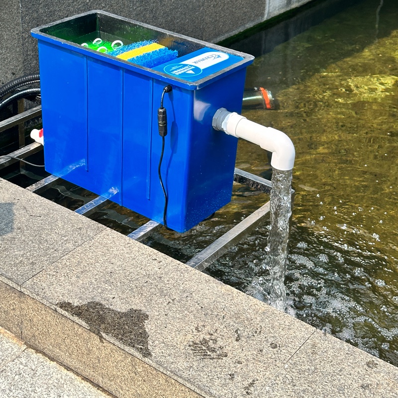 aquaculture koi fish pond pre-filter fish pond water filter system indoor fish farm