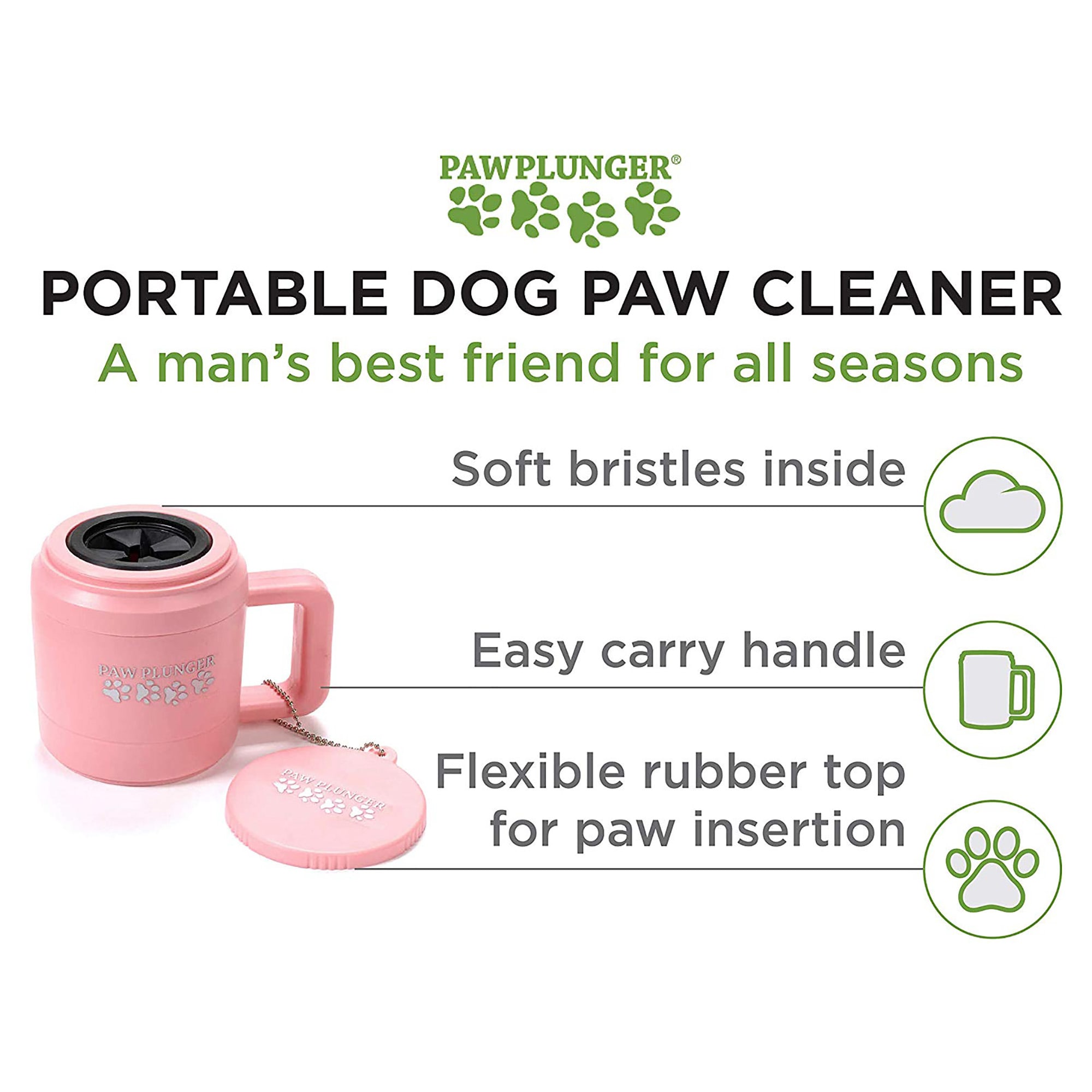Pet Product Innovations Pink Petite Paw Plunger for Dogs, Small