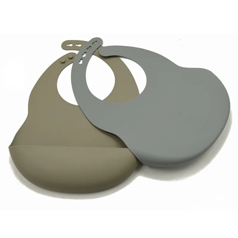 Silicone Bibs for Kids Newborn Baby Feeding Tableware Waterproof Baby Bib For Toddler Breakfast Feedings Dusty Lilac Taupe Multi Colors ZZ