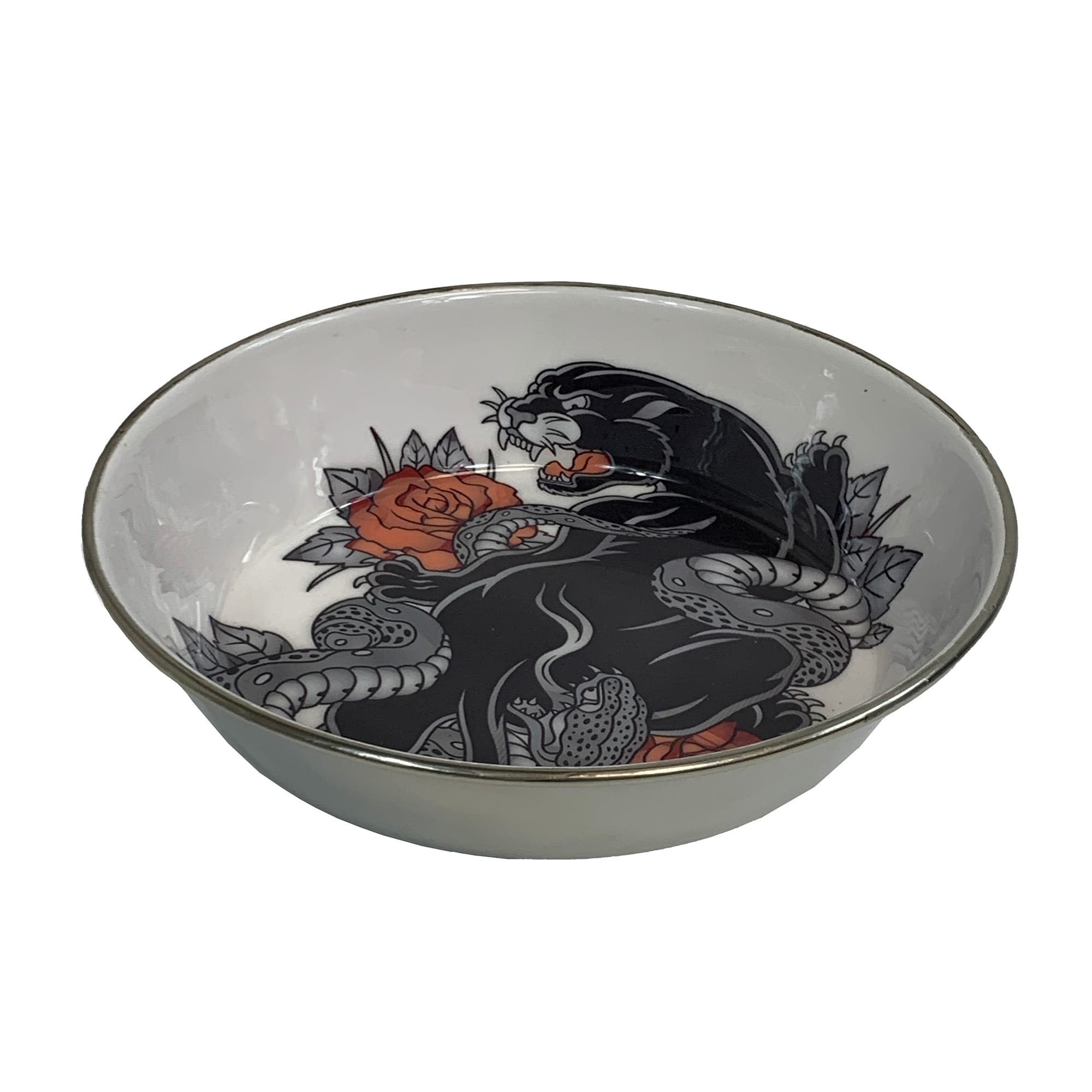 Multipet Komodo Reptile Bowl with Panther Design, Medium