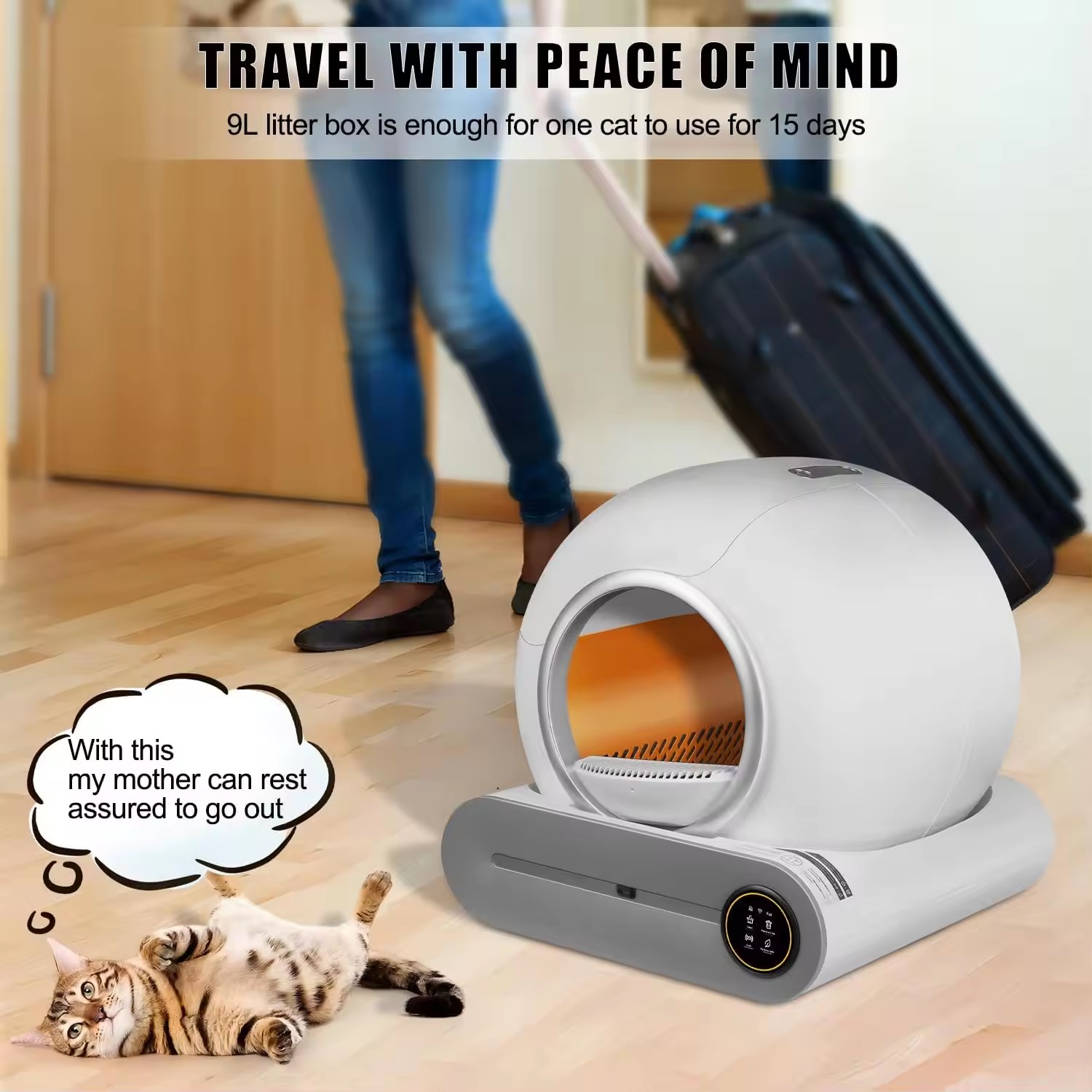 Smart Cat Litter Box Pet Toilet Anti Splash Cat Tray Cleaning Bath Basin Supplies stainless steel smart cat litter box
