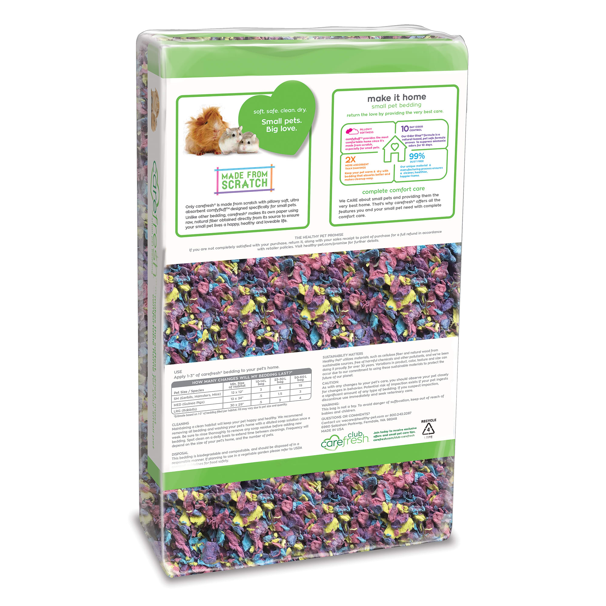 Carefresh Confetti Small Pet Bedding, 23 Liter