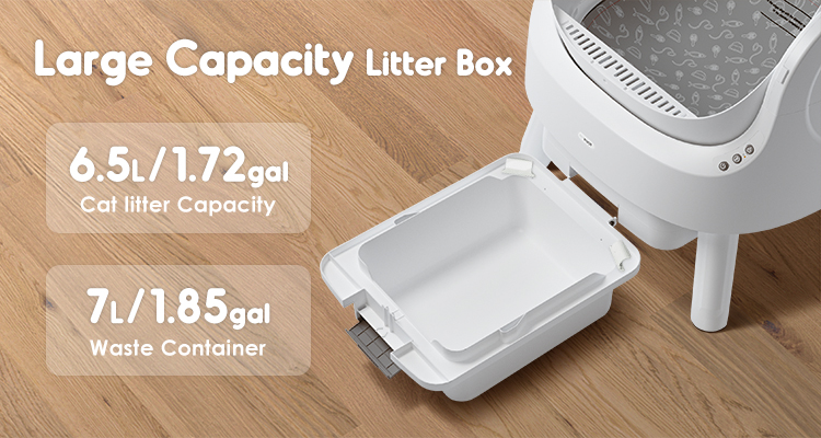 Petpivot Hot Selling Open-Top design Self-cleaning Cat Litter Box for Large Cats