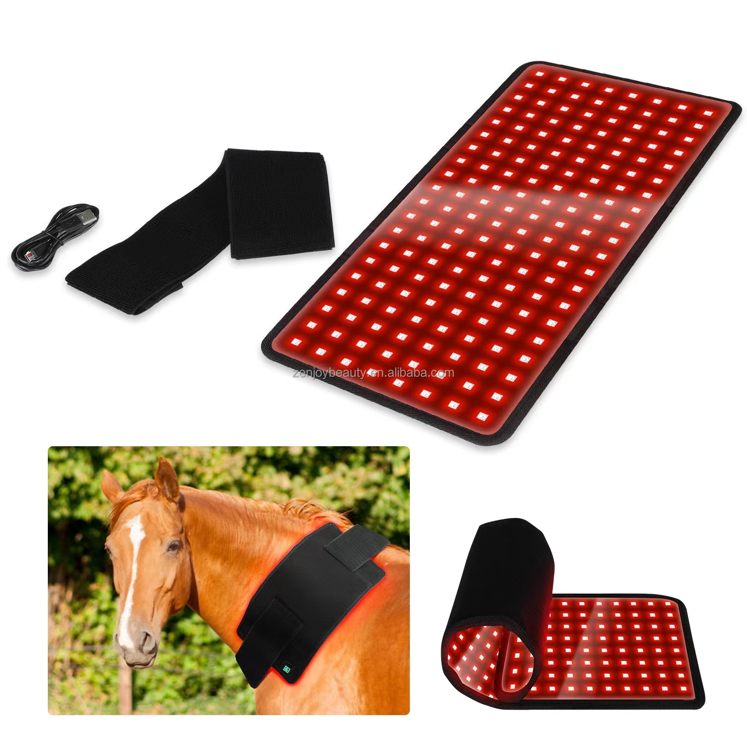 2024 Built-in Battery Wireless 660 850nm Wrap Horse Large Body Mat Infrared Full Medical Grade Red Light Therapy Device For Dogs