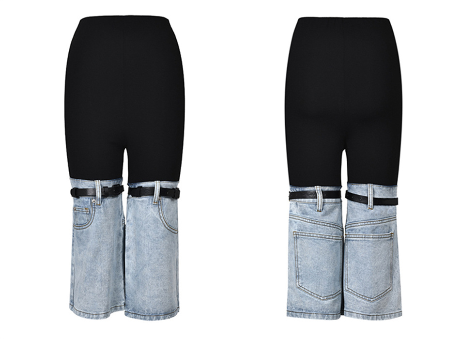Jeans Womens Designer Trouser Legs Open Fork Tight American Retro Denim Trousers Slimming Jean Pants Wide Leg Flared Stretch Women Co