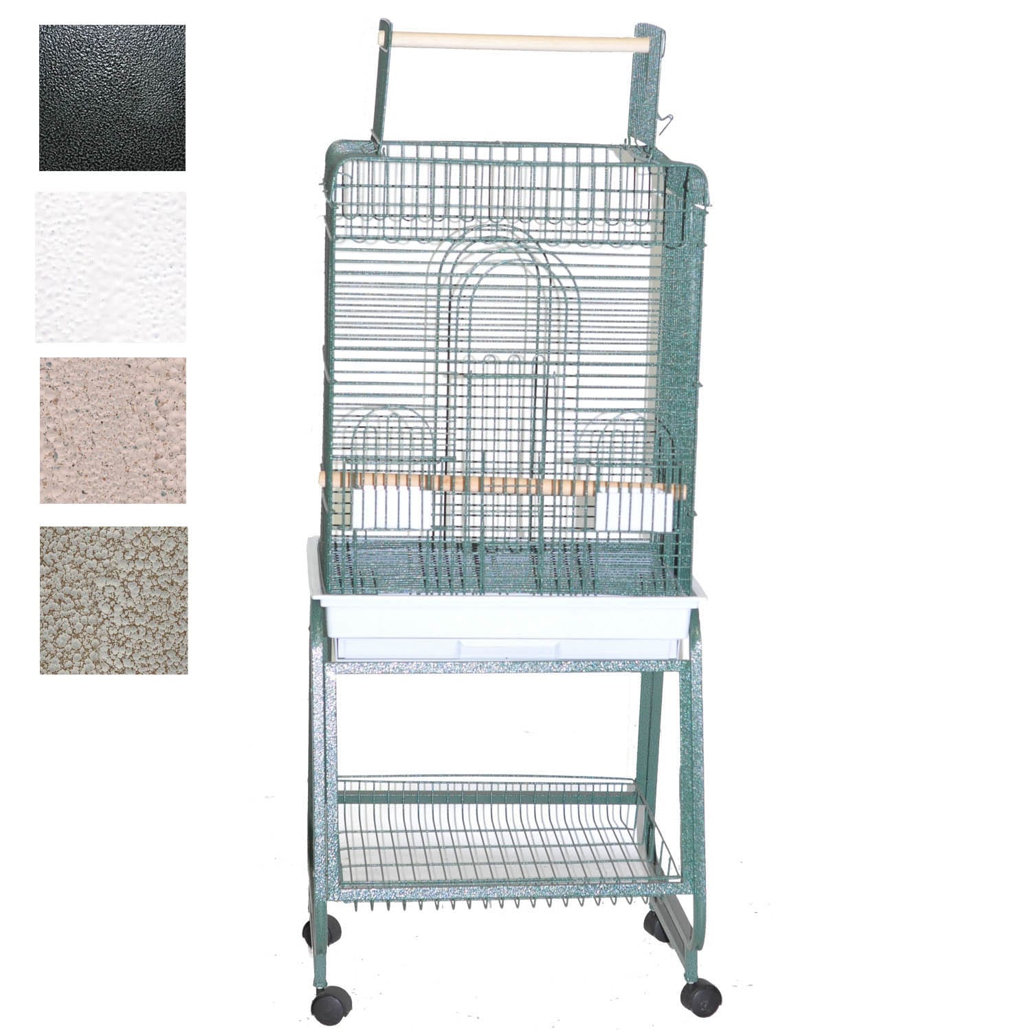 A&E Cage Company Black Play Top Bird Cage with Removable Stand, 22" L X 18" W X 62" H