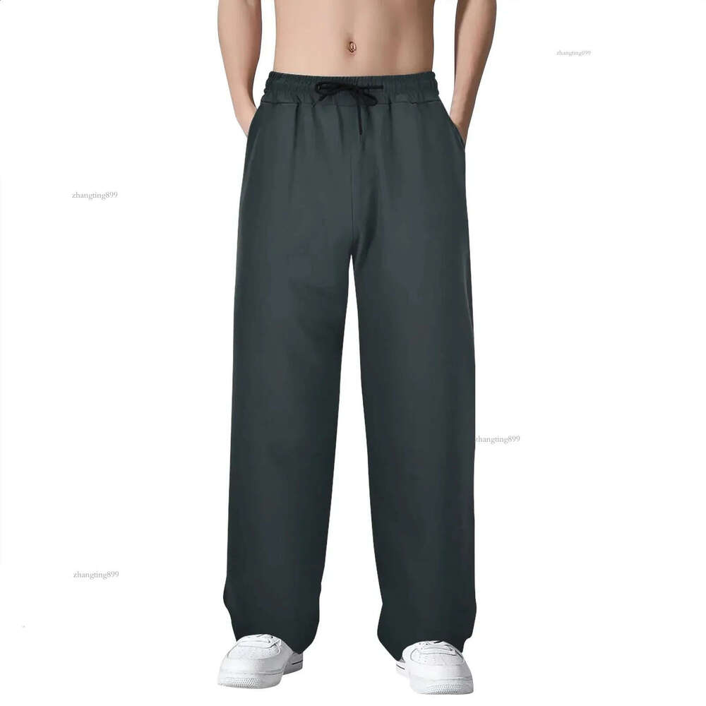 Spring Wide Leg Sweatpants Baggy Men Korean Fashion Loose Straight Wide Leg Pants Male Harajuku Black Pants Streetwear 240820