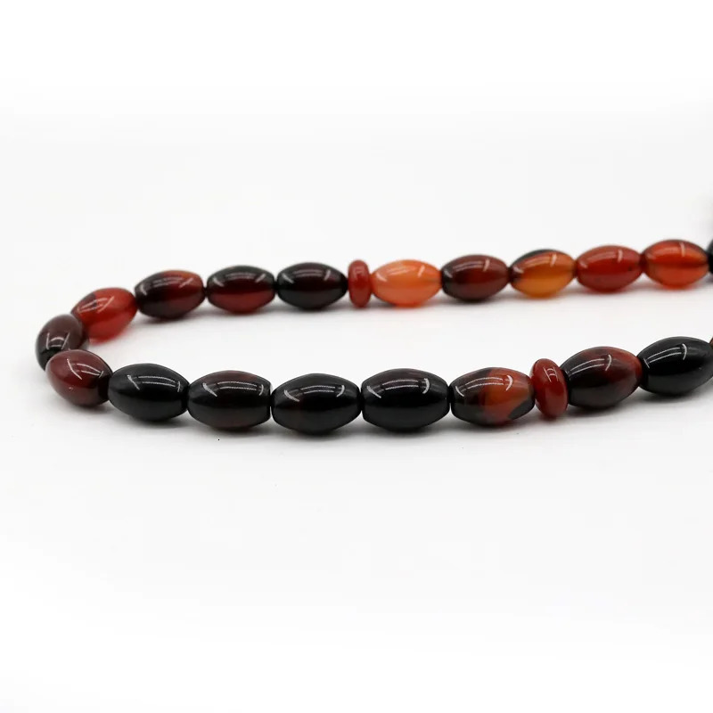 Natural Agate 33 Oval size 8*12 mm stone misbaha Mans prayer beads Rosary islamic subha tasbeeh 66 Tasbih Muslim 240410