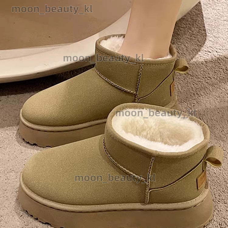 designer boot Velvet snow boots for women, thick soled 2024 winter new fur integrated fashion short boots, thick anti slip cotton shoes 3b8