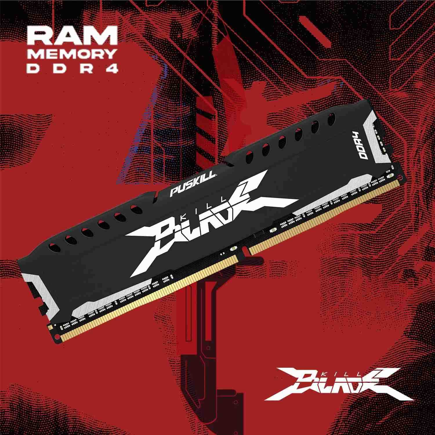 RAMs PUSKILL Memria RAM DDR4 16GB 8GB 1.2V 3200MHz 2666MHz Desktop Computer UDIMM Cooling Vest Memory Memoria L240910