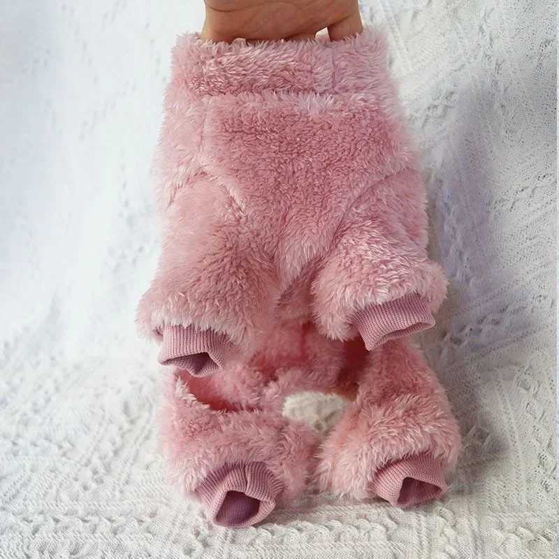Soft Fleece Dog Clothes with Pull Ring Pet Jumpsuits Clothing For Small Dogs Coat Autumn Winter Puppy Sweater Pet ApparelXJ241125