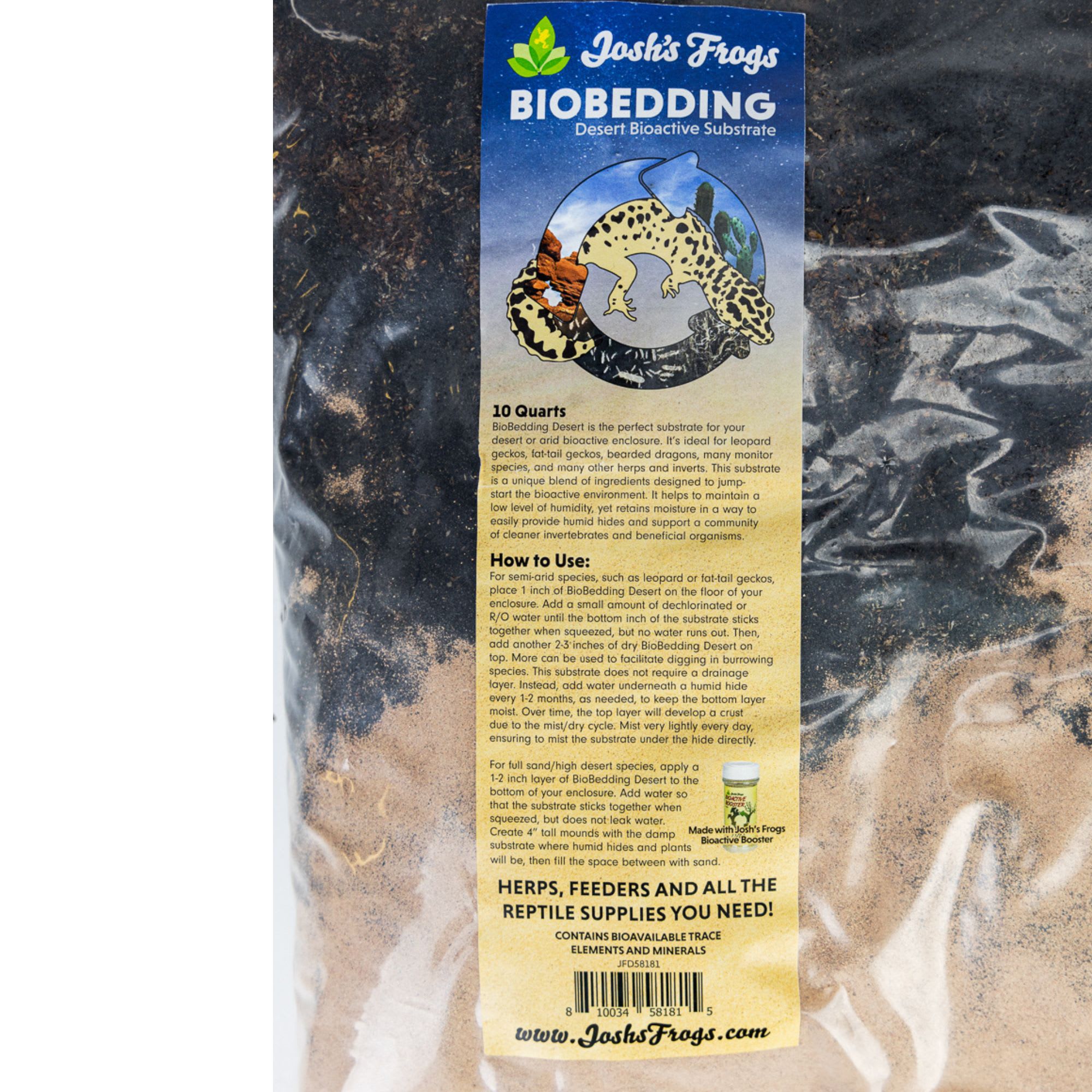 Josh's Frogs BioBedding Desert Bioactive Substrate, 10 Quarts