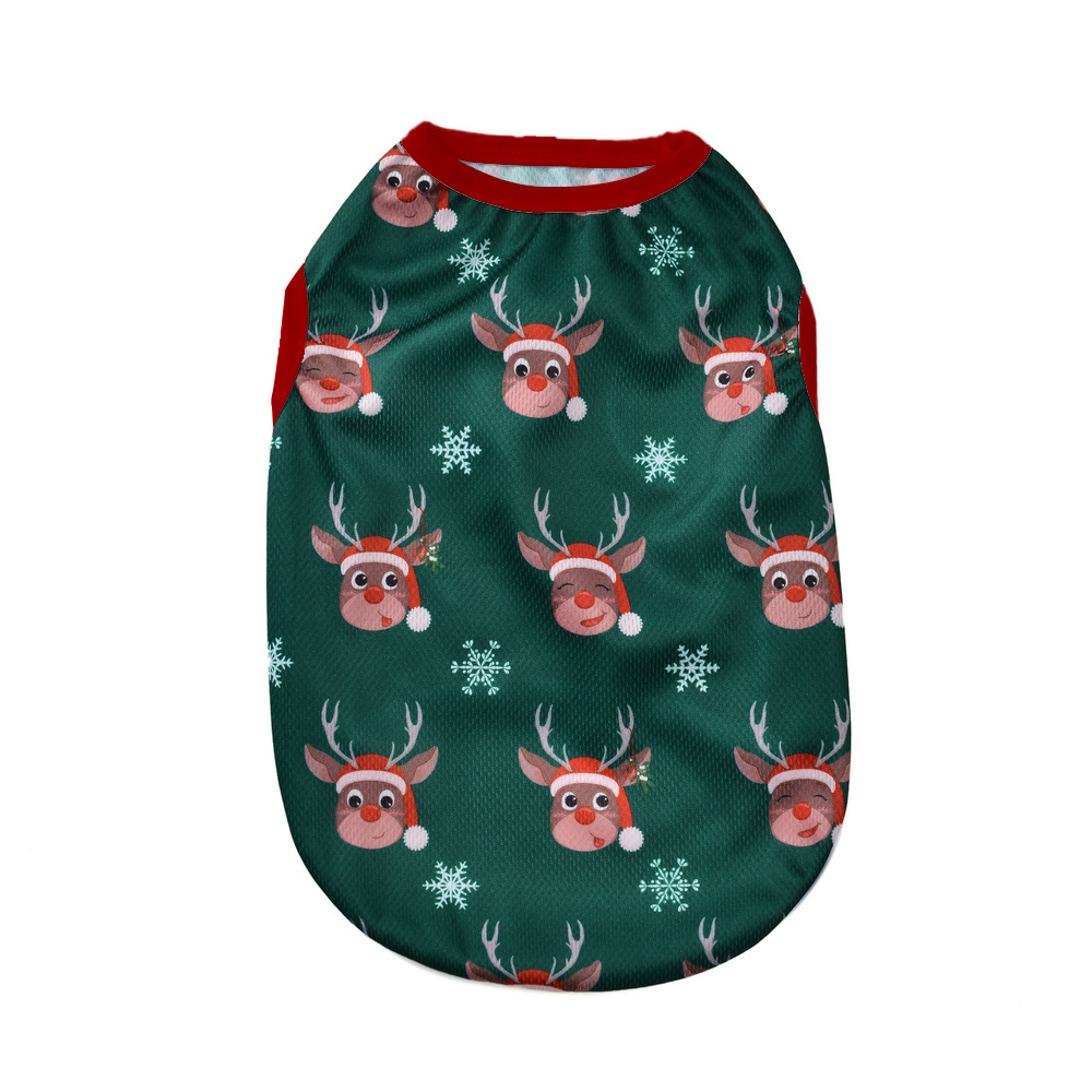 Customized Christmas Day Pet Clothes male Teddy clothes spring and summer wholesale Dog Clothes