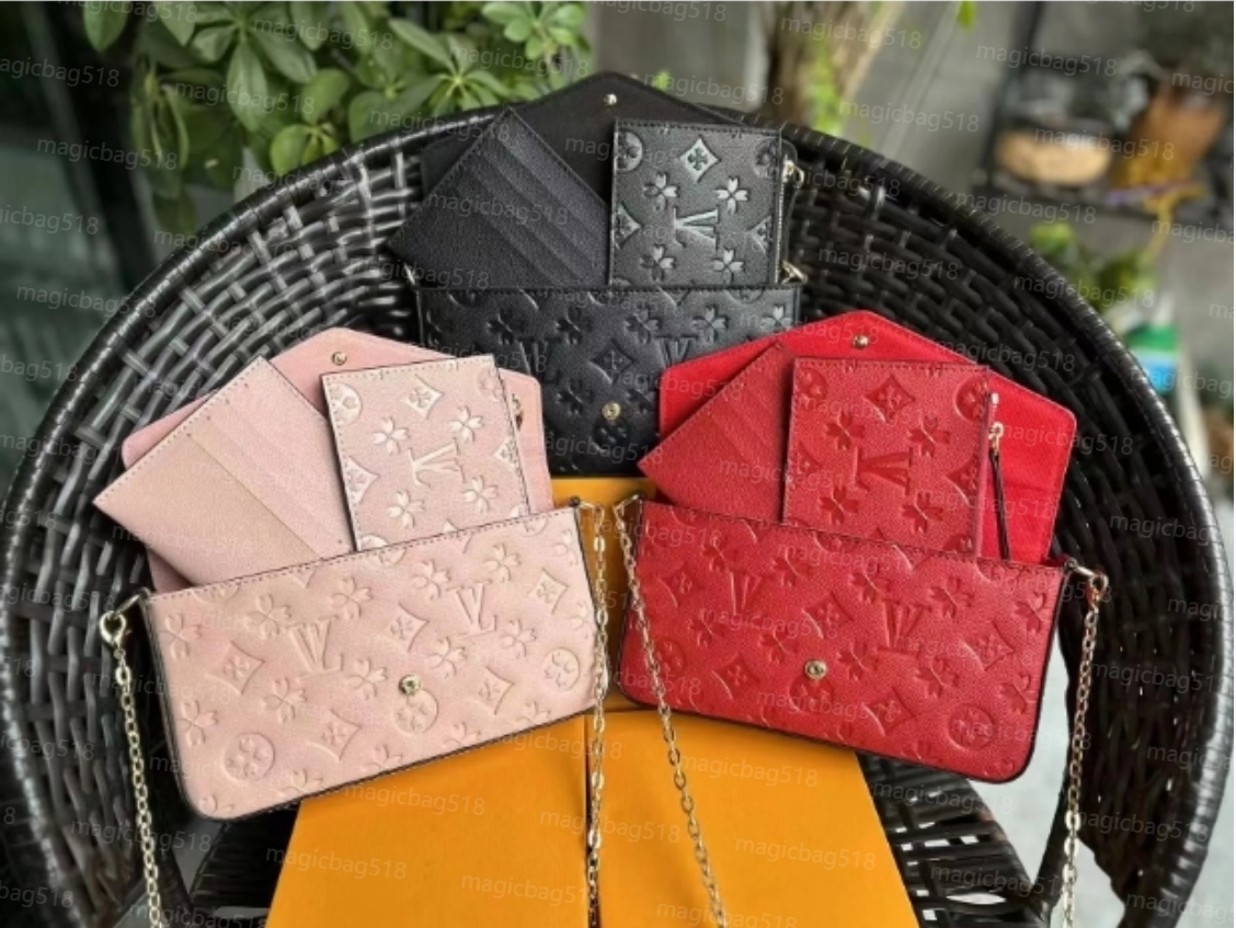 10A Designer purse women bags handbag wallet on chain embossed woc crossbody bag luxurious bags sling bag Woman Bags felicie lady portefeuille