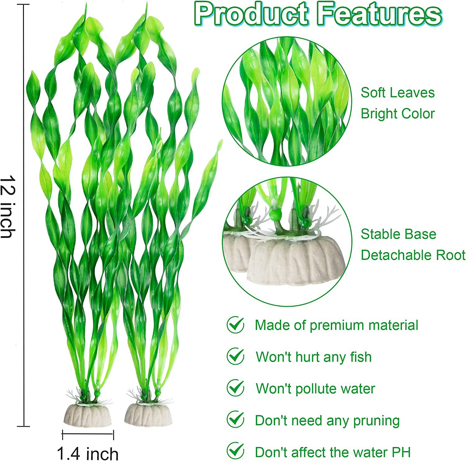 Artificial Seaweed Water Plants for Aquarium Plastic Fish Tank Plant Decorations Fish Tanks Accessories Aquarium Decorations