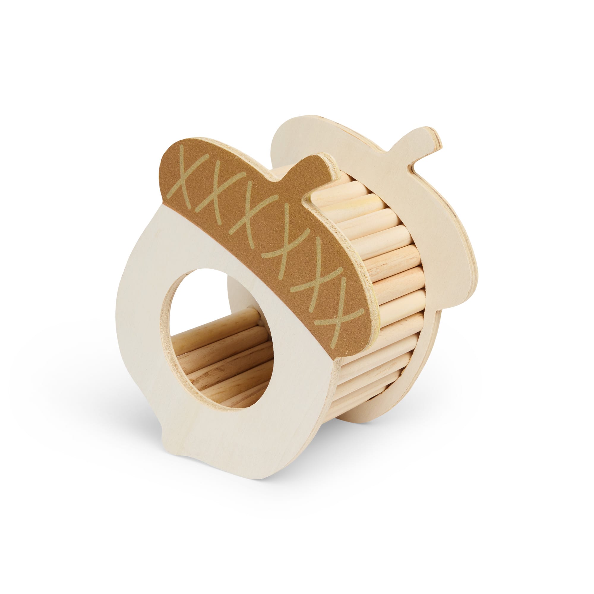 EveryYay Acorn Wooden Hideaway for Small Animals, Small