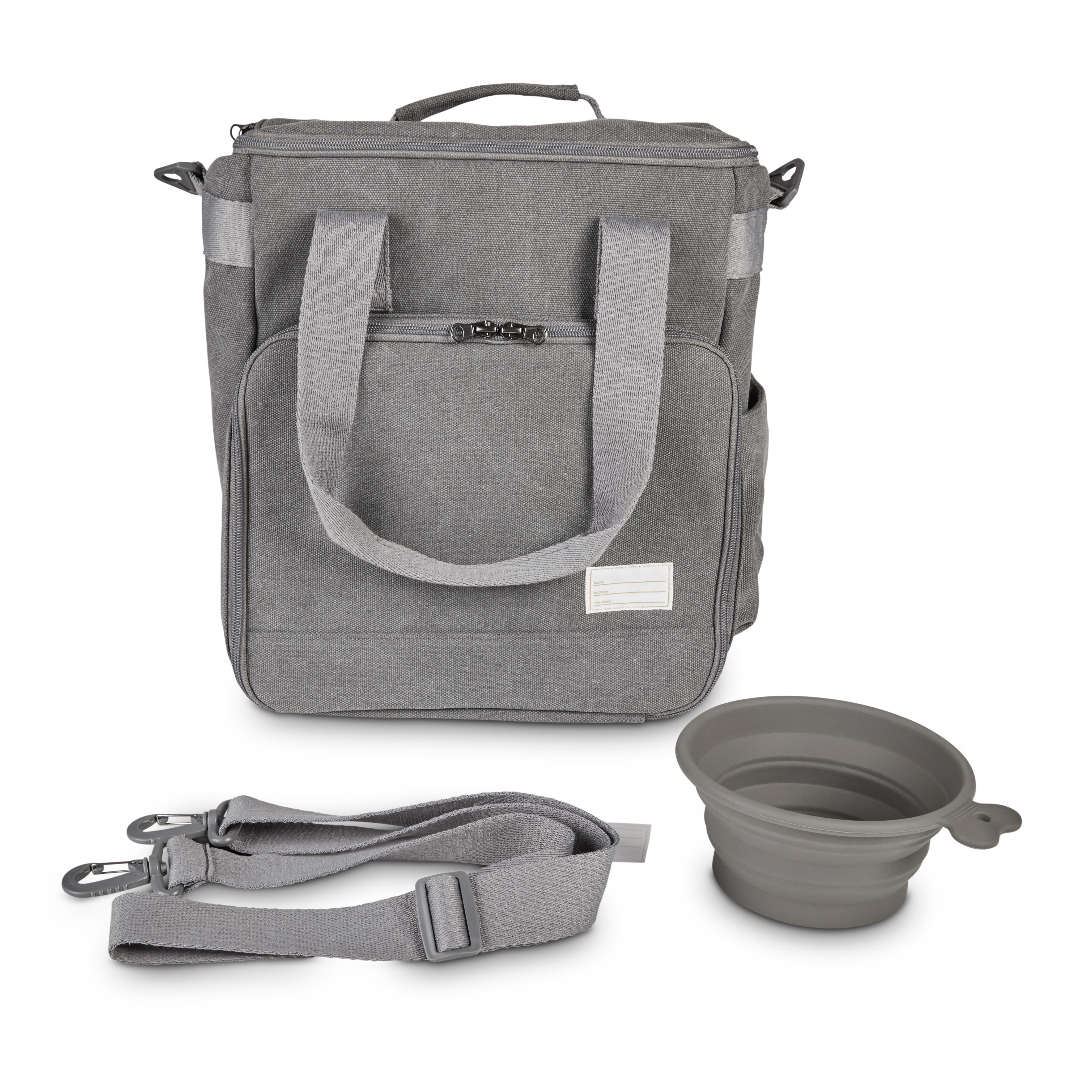 Reddy Grey Canvas Weekender Bag, Medium