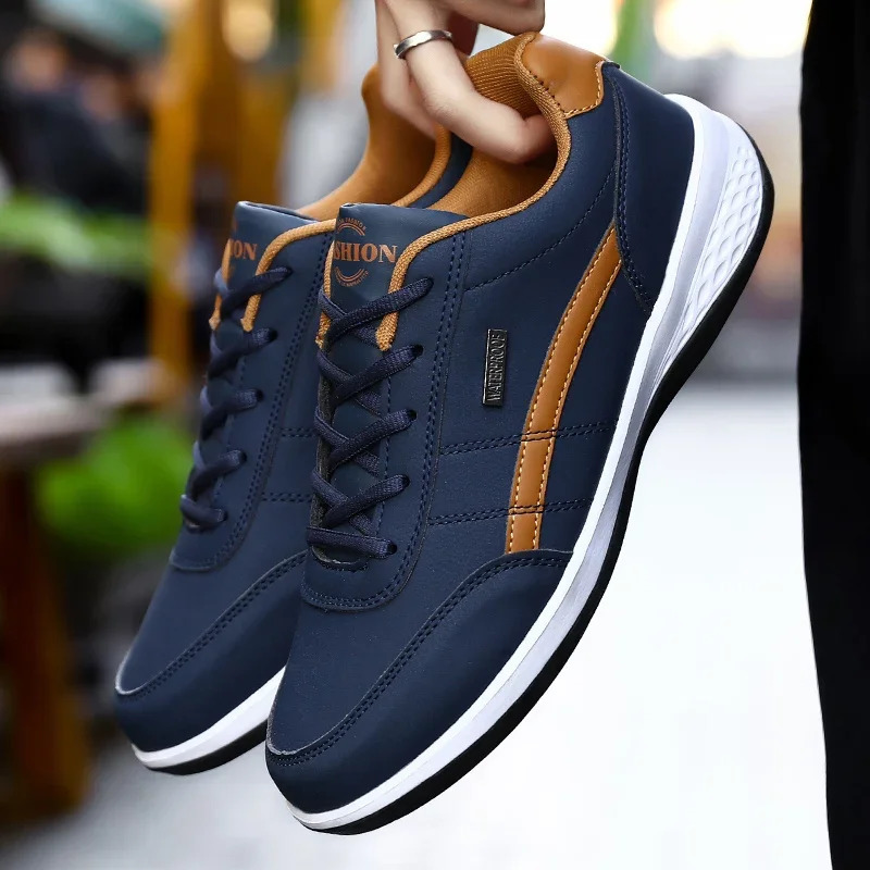 Mens Sneakers Sports Casual Shoes Leather Outdoor Men Walking Shoe Four Seasons Soft Bottom 241125
