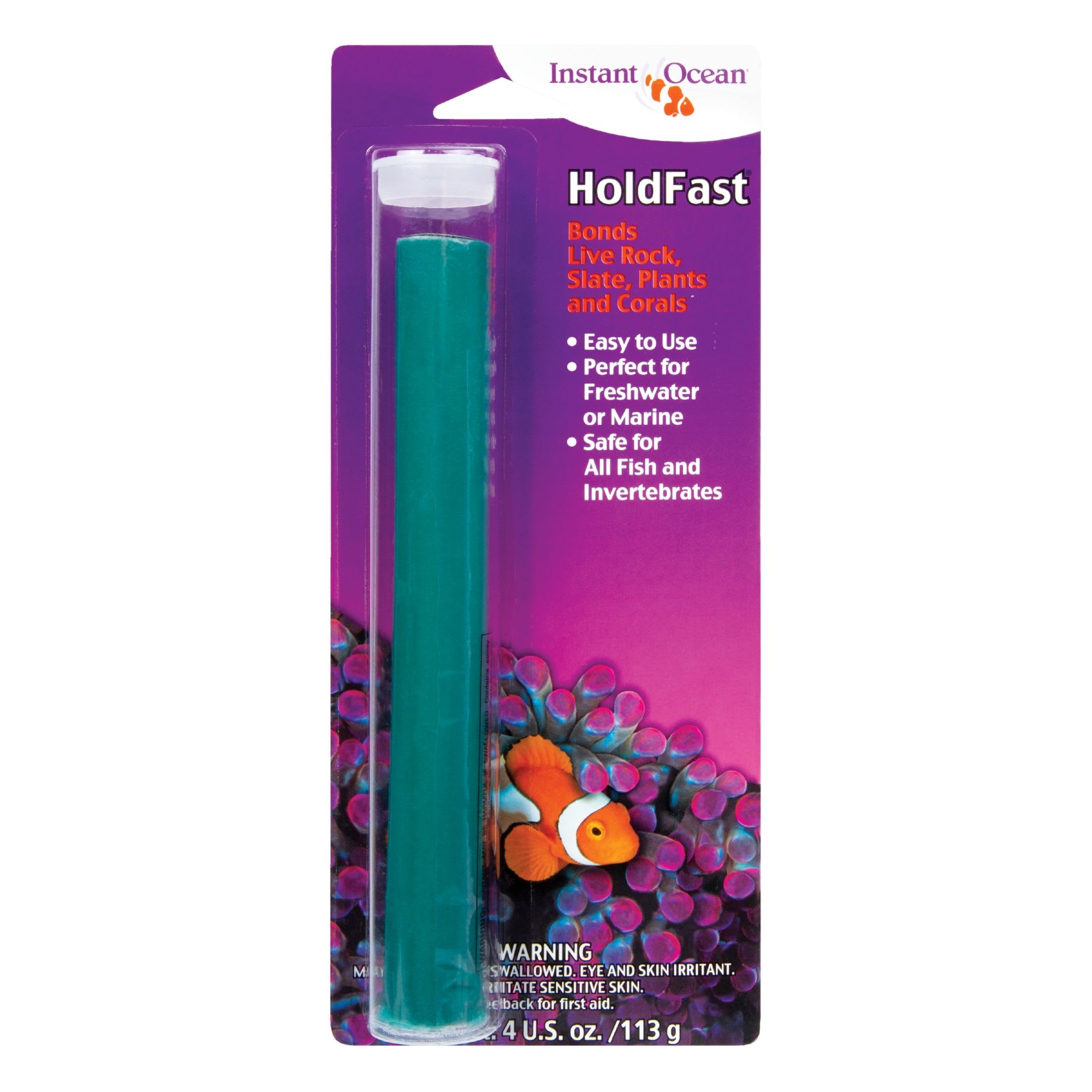 Instant Ocean HoldFast Epoxy Stick Bonding Solution, 4 oz.