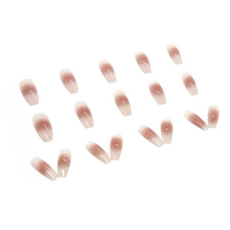 Pure Desire B Wearable Pink Pressing Fake Nail Tips with Glue Fake Nail Design Butterfly Cute Girl Fake NailW241125