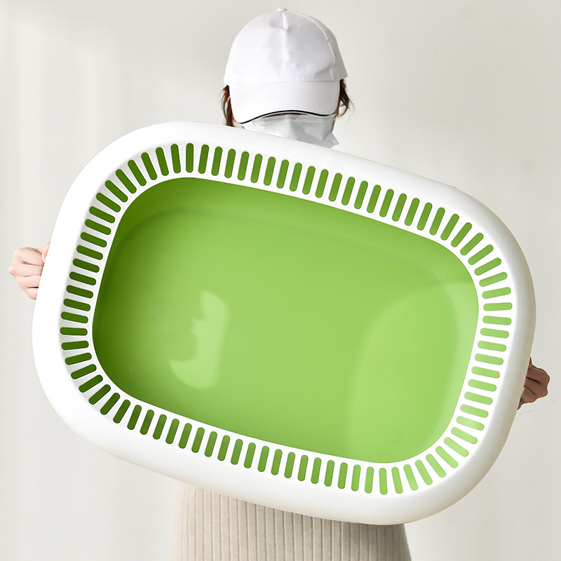 MMG Large Cat Litter Box Convenient High Capacity Separate Design Easy Clean Plastic Easy Clean Cat Litter Box