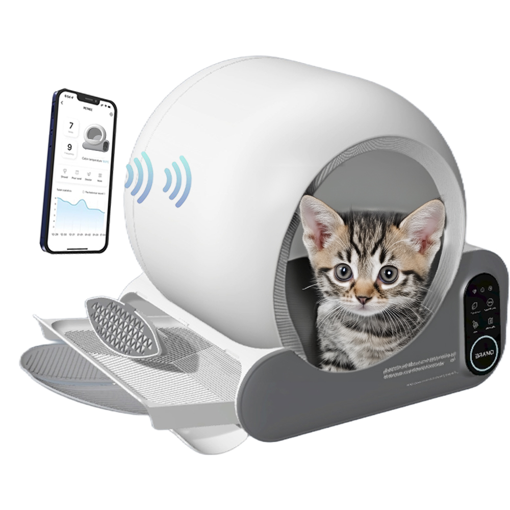 Automatic Cat Litter Box & Accessories with Smart TUYA APP Control 70L Ultra Capacity Fully Self-Cleaning Litter Box for cats
