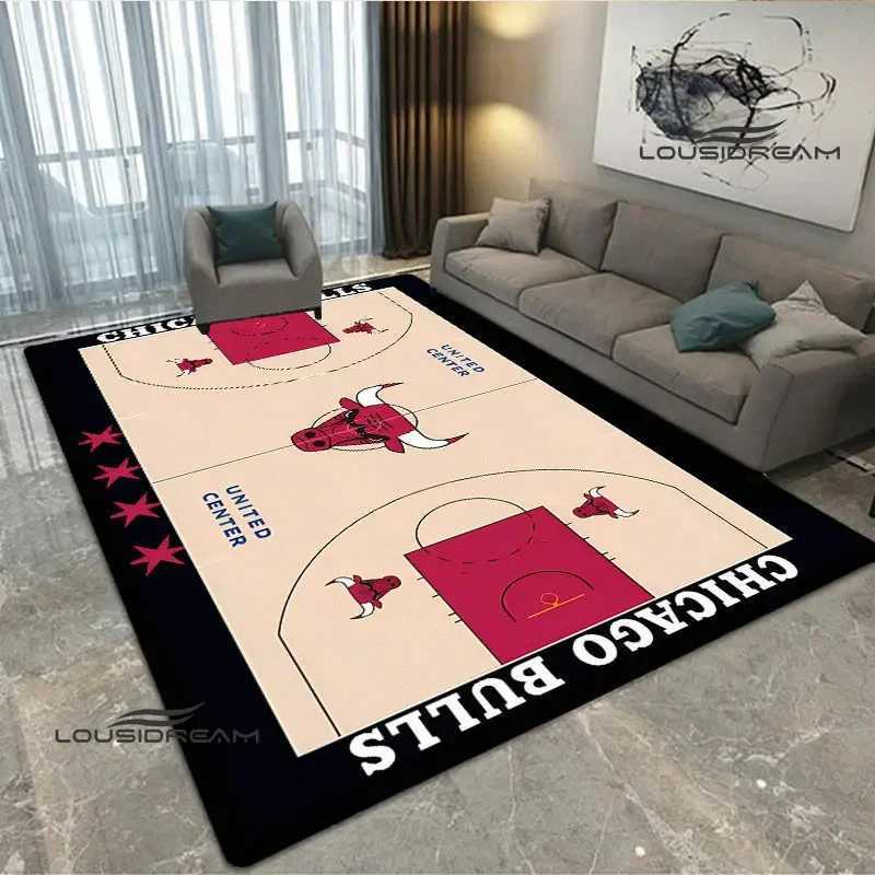 Carpets Basketball court printed carpet Living room bedroom carpet non -slip door pad area rug cute rug kawaii rug birthday gift L240910