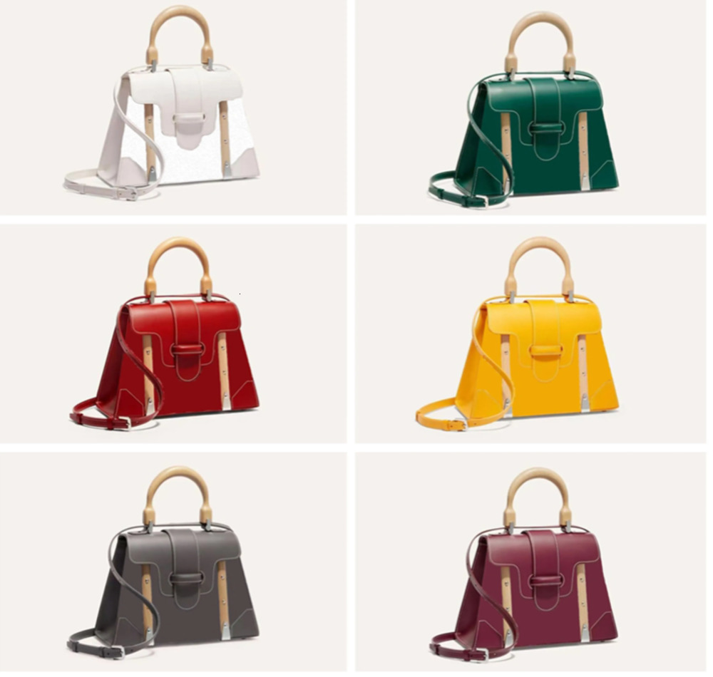 Classic Saigon Bag - Mini Single-Shoulder Bag with Old Flower Turn-Down Wood Handle Handbag for Women