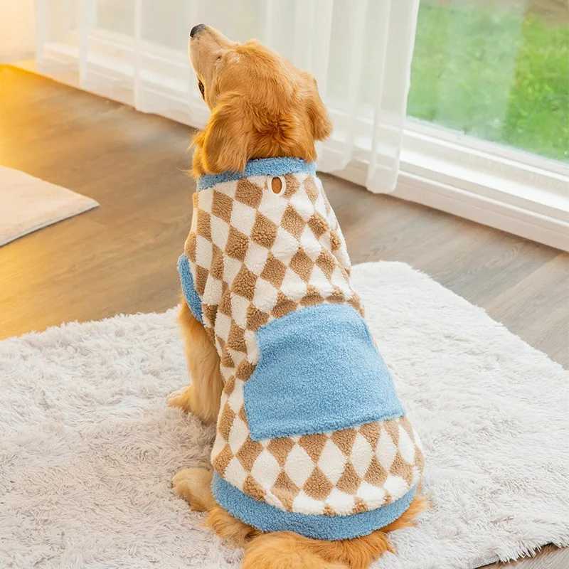 Dog Clothes for Big Dogs Winter Warm Dog Vest Fleece Dog Coat Pet Dog Hoodies Golden Retriever Collie Medium Large Dog CostumeXJ241125
